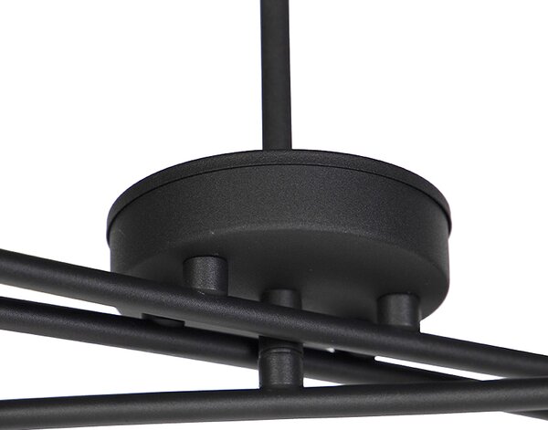 Lampada a sospensione moderna nera regolabile 6 luci - Lofty