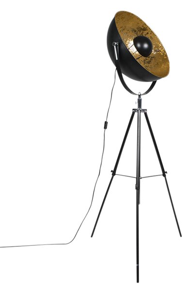 Lampada da terra a treppiede industriale nera - Magna 50 Eglip