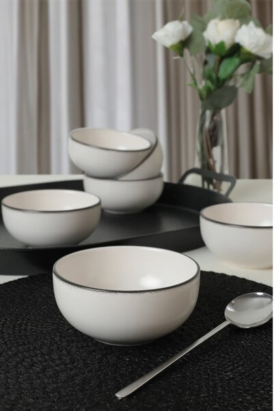 Set di 6 ciotole bianche in ceramica - Hermia