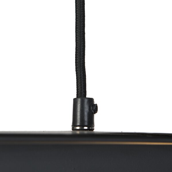 Lampada a sospensione industriale nera 3 luci - Carcass