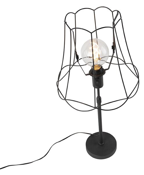 Lampada da tavolo nera con cornice Granny 30 cm regolabile - Parte
