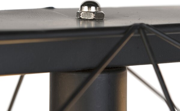 Lampada a sospensione industriale nera 3 luci - Carcass