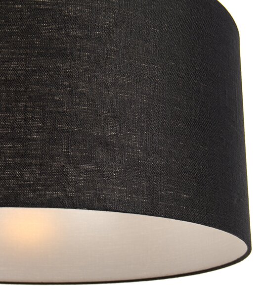 Lampada a sospensione moderna bianca con paralume nero 50 cm - Combi 1