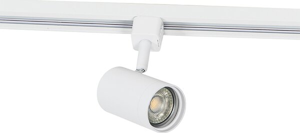Sistema di illuminazione a binario moderno con 5 faretti bianco monofase - Iconic Jeana