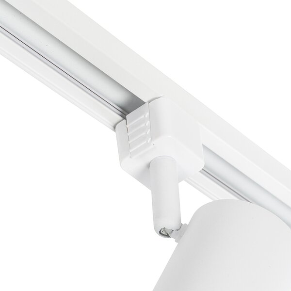 Sistema di illuminazione a binario moderno con 5 faretti bianco monofase - Iconic Jeana
