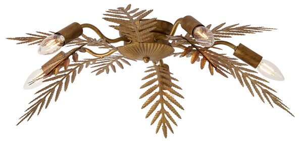 Plafoniera vintage oro 70 cm 5 luci - Botanica