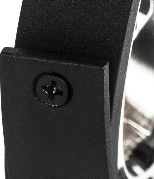 Sistema di illuminazione a binario moderno con 3 faretti neri monofase - Iconic Go