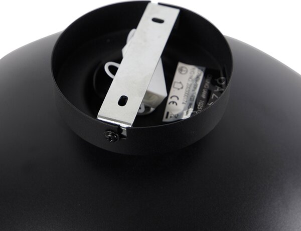Plafoniera nera con oro 42 cm regolabile - Magnax