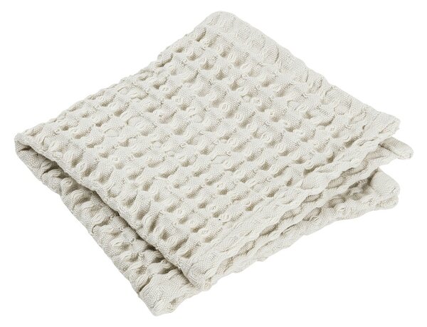 Set di asciugamani goffrati beige in cotone 2 pz 30x30 cm Caro – Blomus
