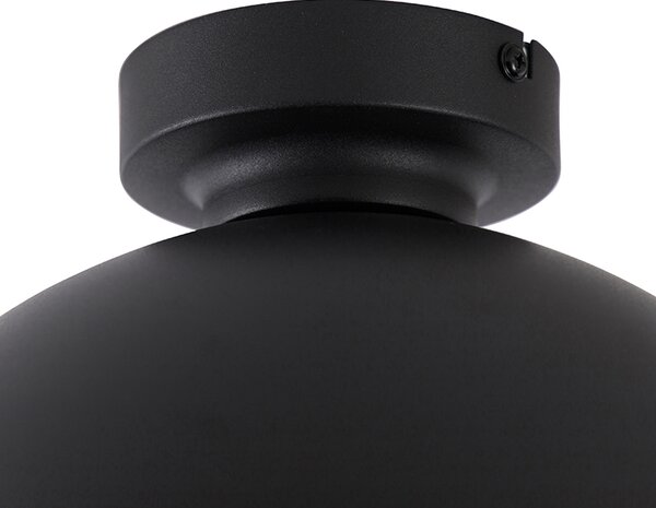 Plafoniera industriale nera e oro 28 cm - Magnax