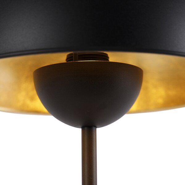Lampada da tavolo retrò nera con oro - Magnax