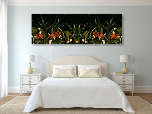 Stampa su tela – Con ornamento floreale