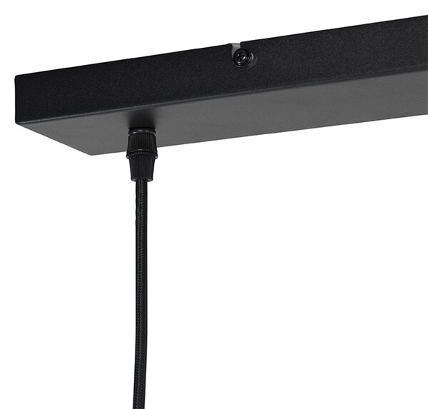 Lampada a sospensione industriale nera con oro 3 luci - Magnax