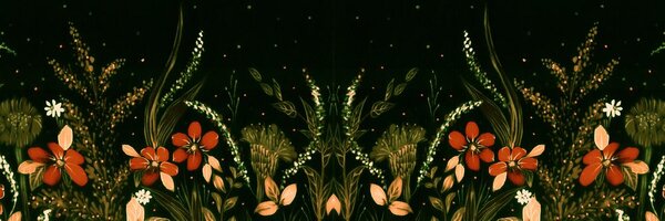 Stampa su tela – Con ornamento floreale
