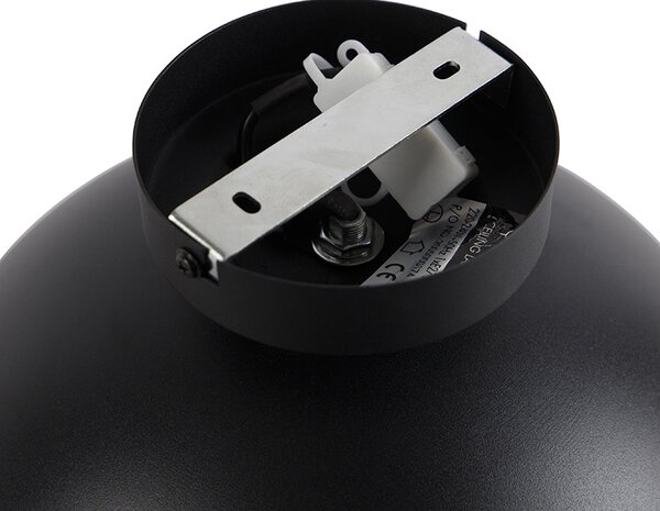 Plafoniera industriale nera e oro 28 cm - Magnax