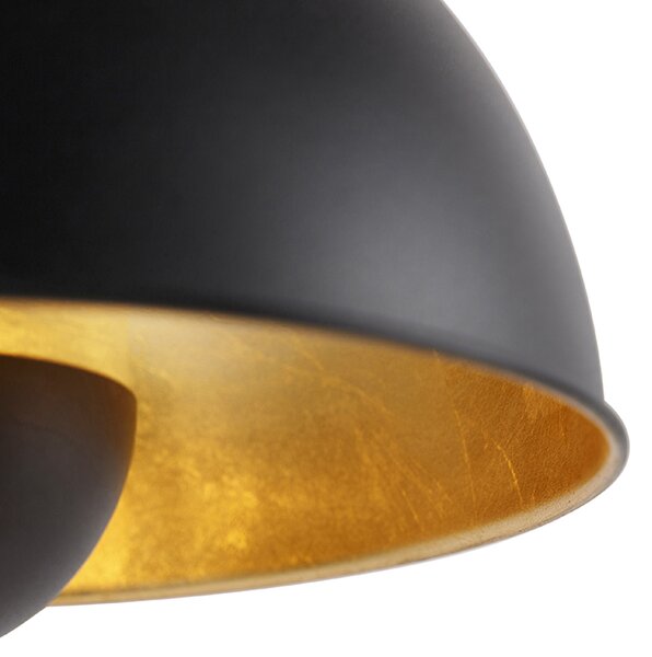 Lampada da tavolo retrò nera con oro - Magnax