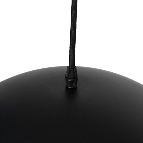 Lampada a sospensione industriale nera con oro 2 luci - Magnax
