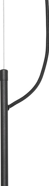 Lampada a sospensione classica nera con paralume dorato 5 luci - Nona