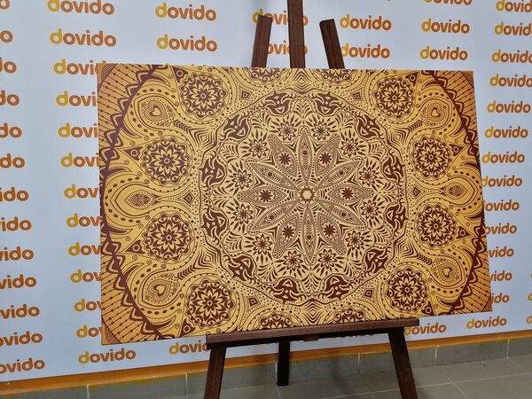 Stampa su tela – Mandala ornamentale con pizzo