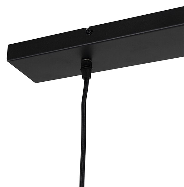 Lampada a sospensione industriale nera con oro 2 luci - Magnax