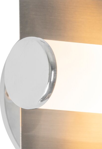 Lampada da parete moderna per bagno in acciaio IP44 2 luci - Bath
