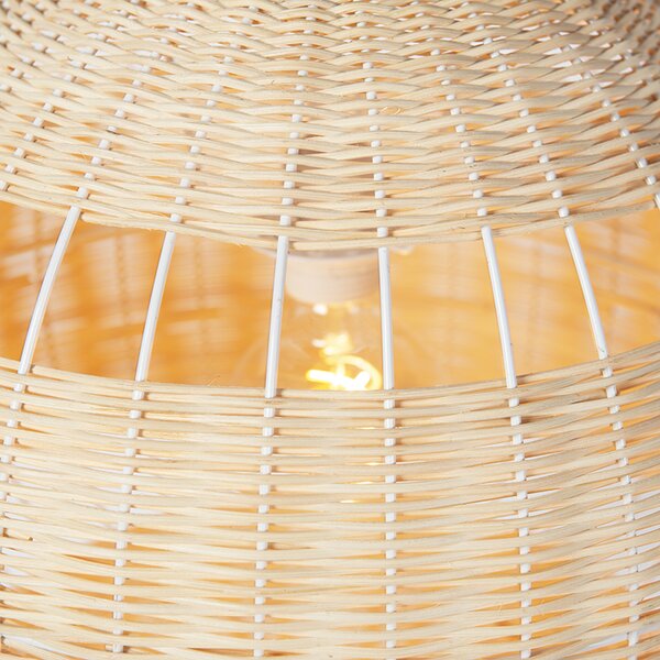 Lampada a sospensione rustica in rattan - Rattan