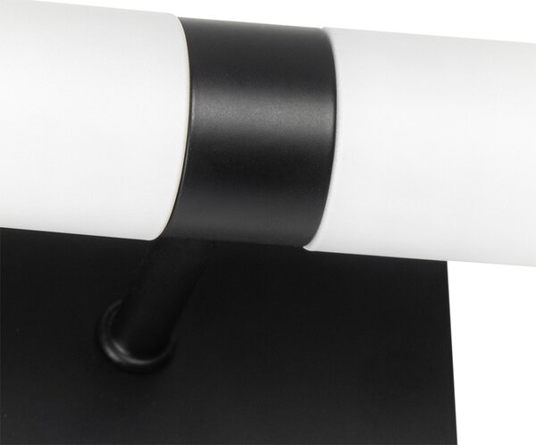 Lampada da parete moderna per bagno nera IP44 2 luci - Bath