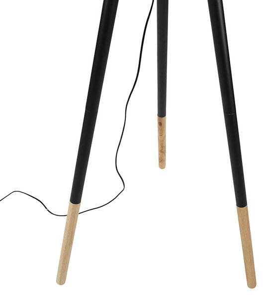 Set di lampada da tavolo e da terra con paralume nero - Pip