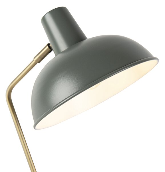 Lampada da tavolo retrò verde con bronzo - Milou