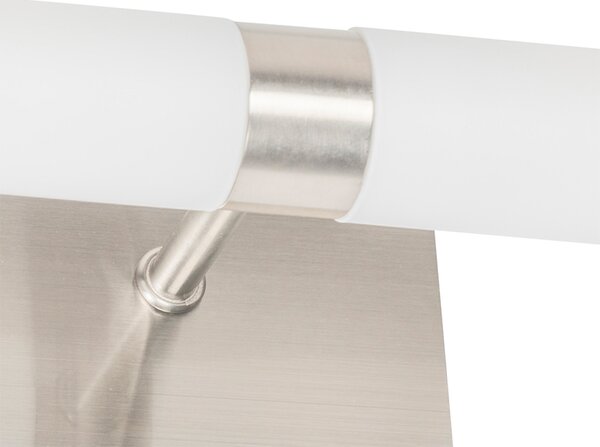 Lampada da parete moderna per bagno in acciaio IP44 2 luci - Bath
