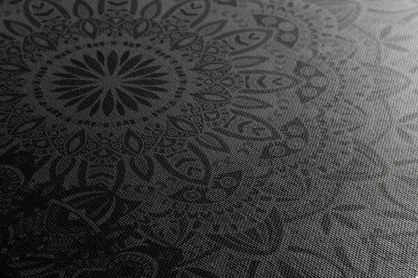 Stampa su tela – Mandala elegante in bianco e nero