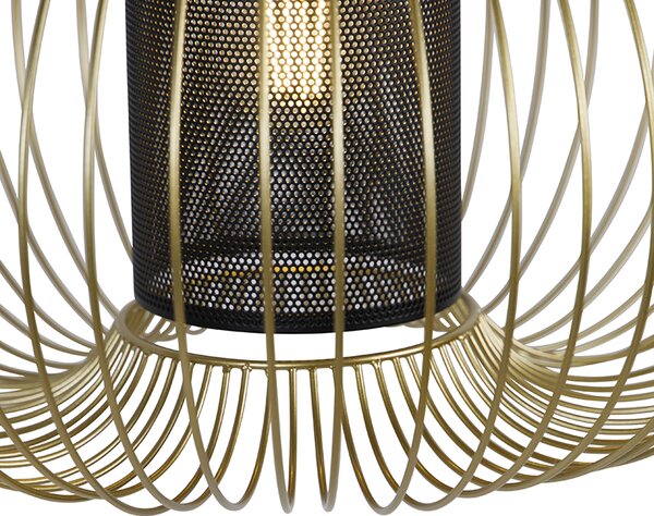 Lampada a sospensione di design oro con nero 50 cm - Marnie