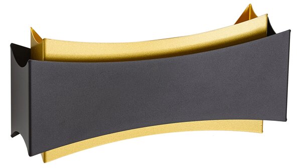 Applique da parete moderna nera con oro - Plats