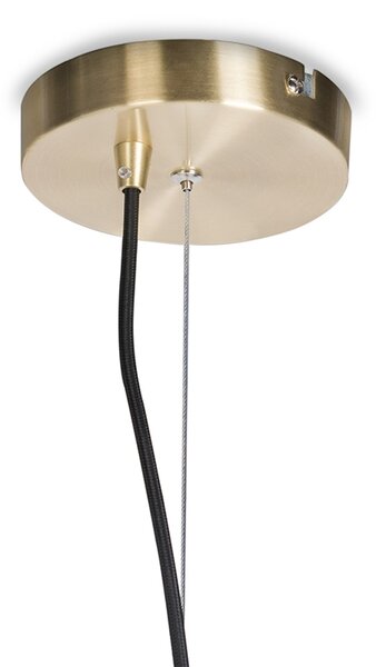 Lampada a sospensione moderna ottone con vetro fumé 50 cm - Ball