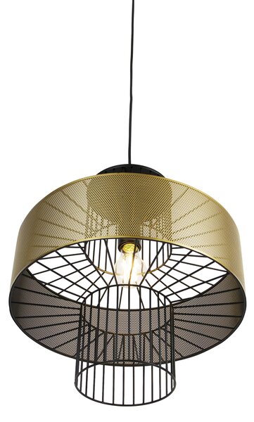 Lampada a sospensione di design oro con nero 40 cm - Tess
