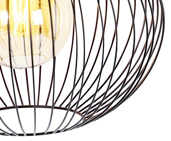 Lampada a sospensione di design nera - Wire Bake