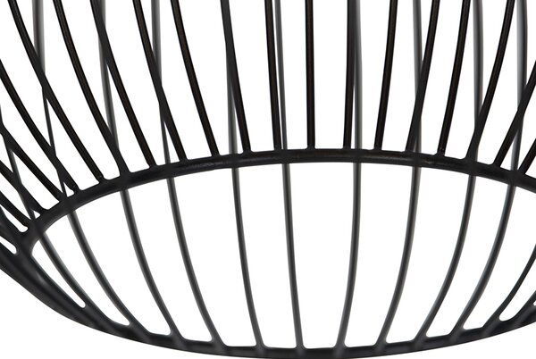Lampada a sospensione rotonda di design nera 30 cm - Dos