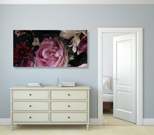 Stampa su tela – Bouquet di fiori in dettaglio