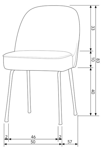 Sedie da pranzo in set beige in velluto 2 pz Vogue – WOOOD