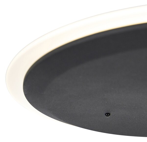 Lampada da terra moderna nera con LED dimmerabile e braccio di lettura - Strela