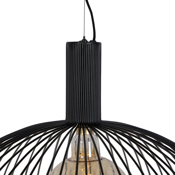 Lampada a sospensione di design rotonda nera 70 cm - Dos