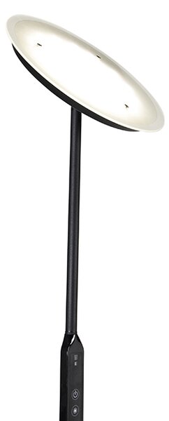 Lampada da terra nera con LED incluso e telecomando - Bumu