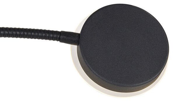 Lampada da terra moderna nera con LED dimmerabile e braccio di lettura - Strela