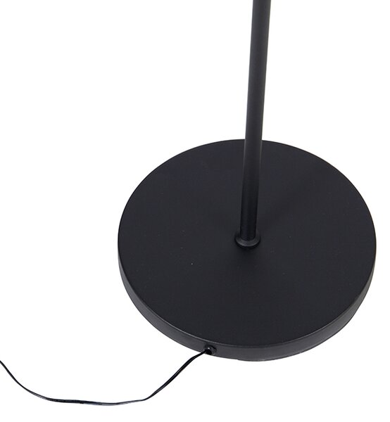 Lampada da terra nera con LED incluso e telecomando - Bumu