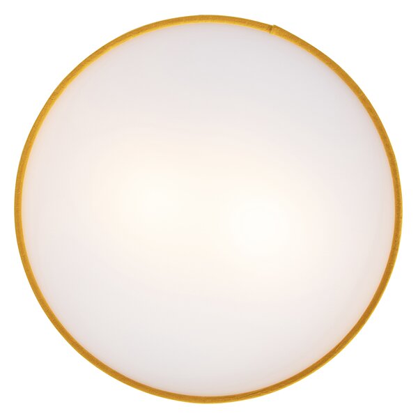 Plafoniera moderna ocra 40 cm con interno dorato - Drum