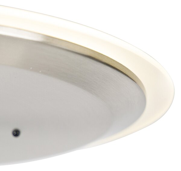 Lampada da terra moderna in acciaio con LED dimmerabile e braccio di lettura - Strela