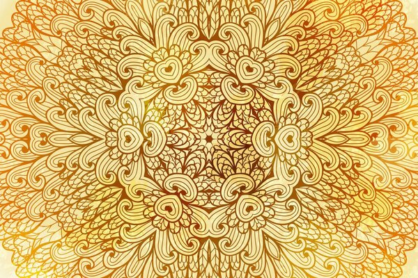 Quadro su tela – Mandala etnica dorata