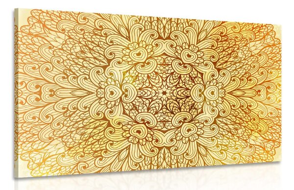 Quadro su tela – Mandala etnica dorata