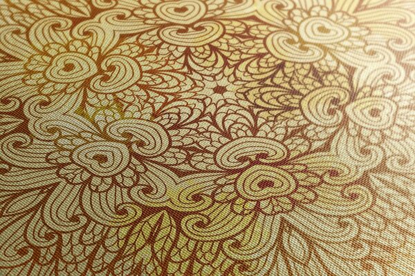 Quadro su tela – Mandala etnica dorata