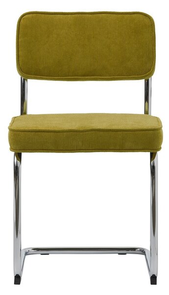 Sedia da pranzo in velluto a coste verde Rupert - Unique Furniture